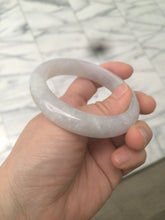 Load image into Gallery viewer, 53.4mm 100% natural certified light green/white/light purple jadeite jade bangle A72-0984
