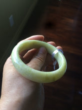 Load image into Gallery viewer, 58.3mm 100% Natural yellow/white lantian Jade (Xiu jade)(Serpentine) bangle J86-1
