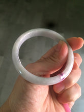 Load image into Gallery viewer, 53.1mm Certified Type A 100% Natural light green/white authentic Jadeite Jade bangle R43-0004
