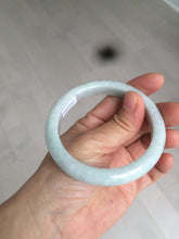 Load image into Gallery viewer, 56.9mm 100% natural Type A light green white jadeite jade bangle AD86-1030
