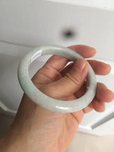 Load image into Gallery viewer, 56.9mm 100% natural Type A light green white jadeite jade bangle AD86-1030
