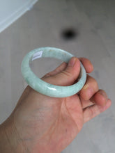 Load image into Gallery viewer, 53.5mm Certified type A 100% Natural light green oval jadeite jade bangle AD87-1032
