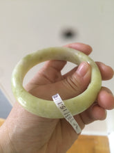 Load image into Gallery viewer, 58.3mm 100% Natural yellow/white lantian Jade (Xiu jade)(Serpentine) bangle J86-1
