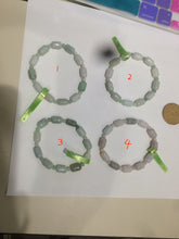 Load image into Gallery viewer, 100% natural green/white type A jadeite jade Capsule bead bracelet AE-bracelet

