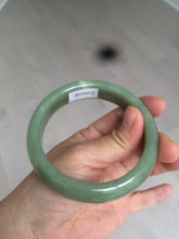Load image into Gallery viewer, 60.8mm certified 100% Natural green/yellow nephrite Jade bangle HT48-8448
