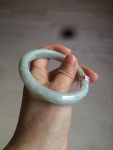 Load image into Gallery viewer, 55.4mm certified 100% natural green white jadeite jade bangle D1-1393
