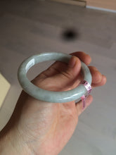 Load image into Gallery viewer, 55.4mm certified 100% natural green white jadeite jade bangle D1-1393
