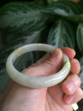 Load image into Gallery viewer, 54.7mm Certificated Type A 100% Natural yellow oval  jadeite jade bangle AC37-8526
