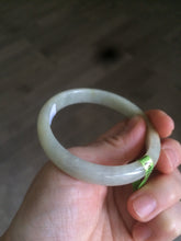 Load image into Gallery viewer, 54.7mm Certificated Type A 100% Natural yellow oval  jadeite jade bangle AC37-8526

