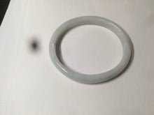 Load image into Gallery viewer, 53mm Certified type A 100% Natural light green/white oval jadeite jade bangle AM57-4212

