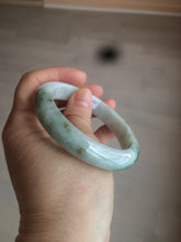 Load image into Gallery viewer, 56.7mm certified 100% natural type A light green jadeite jade bangle C59-0457
