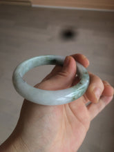 Load image into Gallery viewer, 56.7mm certified 100% natural type A light green jadeite jade bangle C59-0457
