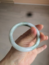 Load image into Gallery viewer, 56.7mm certified 100% natural type A light green jadeite jade bangle C59-0457
