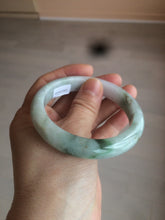 Load image into Gallery viewer, 56.7mm certified 100% natural type A light green jadeite jade bangle C59-0457
