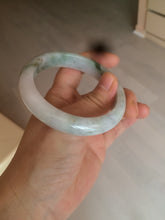 Load image into Gallery viewer, 56.7mm certified 100% natural type A light green jadeite jade bangle C59-0457
