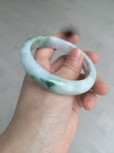 Load image into Gallery viewer, 56.7mm certified 100% natural type A light green jadeite jade bangle C59-0457
