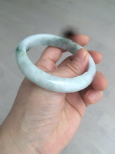 Load image into Gallery viewer, 56.7mm certified 100% natural type A light green jadeite jade bangle C59-0457
