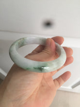 Load image into Gallery viewer, 56.7mm certified 100% natural type A light green jadeite jade bangle C59-0457
