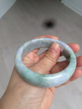 Load image into Gallery viewer, 57.6mm certified type A 100% Natural green yellow purple jadeite jade bangle K94-9897
