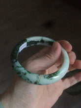 Load image into Gallery viewer, 57.8mm certified type A 100% Natural sunny green/orange/white jadeite jade bangle AE41-9586
