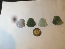 Load image into Gallery viewer, 100% Natural white green happy buddha jadeite Jade pendant necklace AD57
