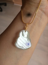 Load image into Gallery viewer, 100% Natural white green happy buddha jadeite Jade pendant necklace AD57
