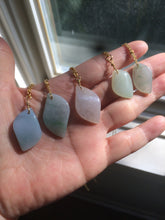 Load image into Gallery viewer, 100% natural type A jadeite jade icy Willow leaves pendants SN (Clearance item)
