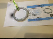 Load image into Gallery viewer, 58.6mm certified type A 100% Natural green/white/purple Jadeite Jade bangle Z96-6204
