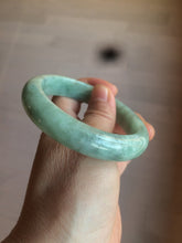 Load image into Gallery viewer, 57.4mm certified Type A 100% Natural green/gray Jadeite Jade bangle X122-7140
