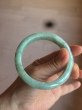 Load image into Gallery viewer, 57.4mm certified Type A 100% Natural green/gray Jadeite Jade bangle X122-7140
