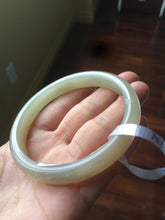 Load image into Gallery viewer, Sale! Certified 61mm 100% Natural light green/ yellow nephrite Jade bangle J36-1121
