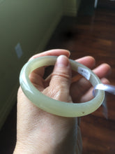 Load image into Gallery viewer, Sale! Certified 61mm 100% Natural light green/ yellow nephrite Jade bangle J36-1121
