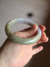 Load image into Gallery viewer, 55.7mm certified 100% natural green/brown/purple jadeite jade bangle AT44-1649
