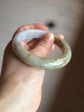 Load image into Gallery viewer, 55.7mm certified 100% natural green/brown/purple jadeite jade bangle AT44-1649
