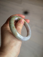 Load image into Gallery viewer, 55.7mm certified 100% natural green/brown/purple jadeite jade bangle AT44-1649
