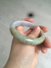Load image into Gallery viewer, 55.7mm certified 100% natural green/brown/purple jadeite jade bangle AT44-1649

