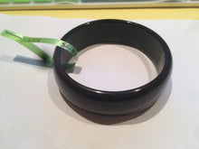 Load image into Gallery viewer, Sale! different size 100% Natural black/dark green serpentine Xiu jade(岫玉) bangle U22
