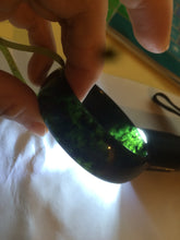 Load image into Gallery viewer, Sale! different size 100% Natural black/dark green serpentine Xiu jade(岫玉) bangle U22
