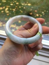 Load image into Gallery viewer, 57.5mm Certified Type A 100% Natural white/green/yellow Jadeite Jade bangle E54-0272
