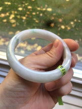Load image into Gallery viewer, 57.5mm Certified Type A 100% Natural white/green/yellow Jadeite Jade bangle E54-0272
