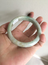 Load image into Gallery viewer, 56.5mm certified 100% natural Type A sunny green/brown jadeite jade bangle E41-2735
