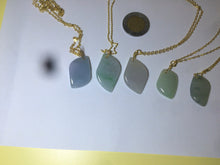 Load image into Gallery viewer, 100% natural type A jadeite jade icy Willow leaves pendants SN (Clearance item)
