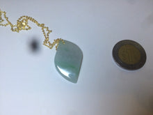 Load image into Gallery viewer, 100% natural type A jadeite jade icy Willow leaves pendants SN (Clearance item)
