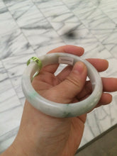 Load image into Gallery viewer, 57.5mm Certified Type A 100% Natural white/green/yellow Jadeite Jade bangle E54-0272
