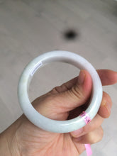 Load image into Gallery viewer, 56.9mm 100% natural Type A light green purple white jadeite jade bangle Y116-9294
