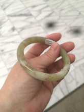 Load image into Gallery viewer, 55.2mm Certified Type A 100% Natural yellow/sugar brown flying snow and dandelions nephrite Jade bangle HT33-0464
