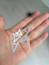 Load image into Gallery viewer, 100% natural icy watery jadeite jade Initial letter A pendant necklace Y125
