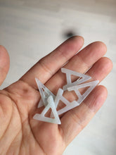 Load image into Gallery viewer, 100% natural icy watery jadeite jade Initial letter A pendant necklace Y125
