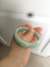 Load image into Gallery viewer, 57.4mm certified Type A 100% Natural green/gray Jadeite Jade bangle X122-7140
