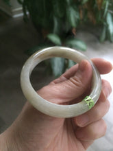 Load image into Gallery viewer, 54.7mm certified 100% natural type yellow/green jadeite jade bangle Z92-8520
